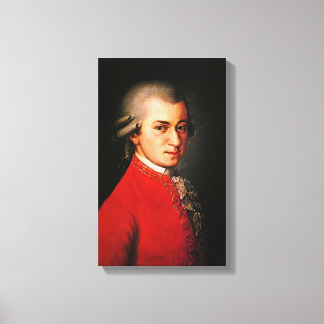 Impressão Em Tela Retrato de Wolfgang Amadeus Mozart (Frente)