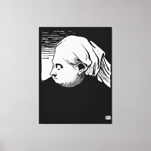 Impressão Em Tela Retrato de Woodcut da Rainha Vitória