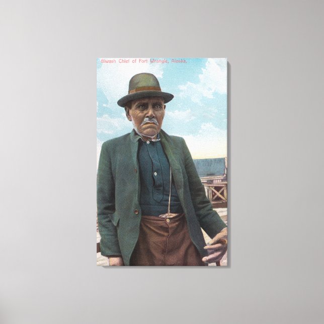 Impressão Em Tela Retrato do Chefe do Forte Wrangle Slavado (Frente)