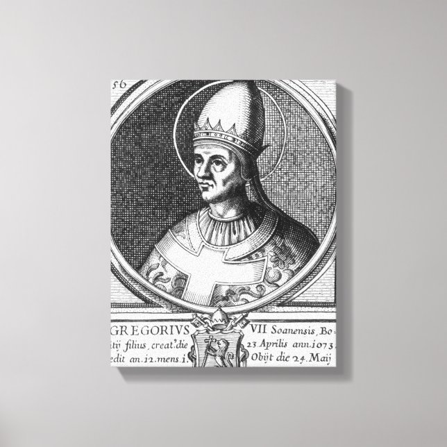 Impressão Em Tela Retrato do Papa Gregório VII (Frente)