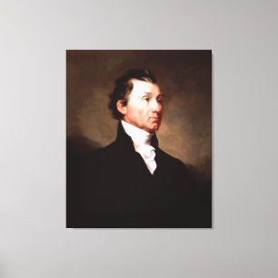 Impressão Em Tela Retrato do presidente JAMES MONROE por Samuel