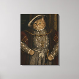 Impressão Em Tela Retrato do Rei Gato Tudor – Gato Henrique VIII Ren