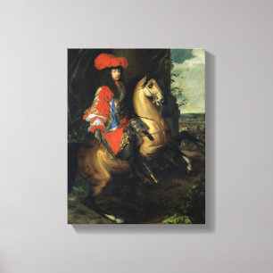 Impressão Em Tela Retrato equestre de Louis XIV