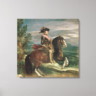 Impressão Em Tela Retrato Equestre de Philip IV c.1636