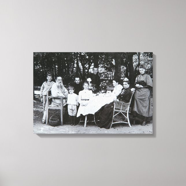 Impressão Em Tela Retrato familiar do autor Leo N. Tolstoy (Frente)