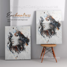 Retrato Feminino Aquarela Encantadora |