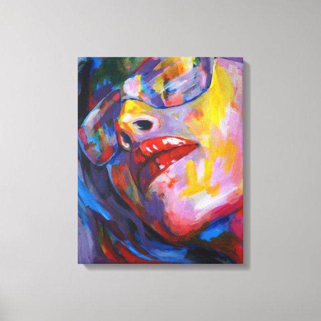 Impressão Em Tela retrato feminino com óvulo (Frente)