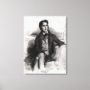 Impressão Em Tela Retrato Franz Liszt do agosto de 1832