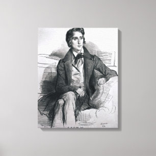 Impressão Em Tela Retrato Franz Liszt do agosto de 1832