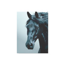 Retrato Majestoso de Cavalo Preto
