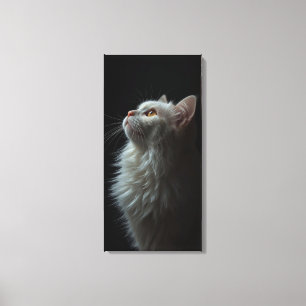 Impressão Em Tela Retrato Majestoso de Gato Força & Confiança Real