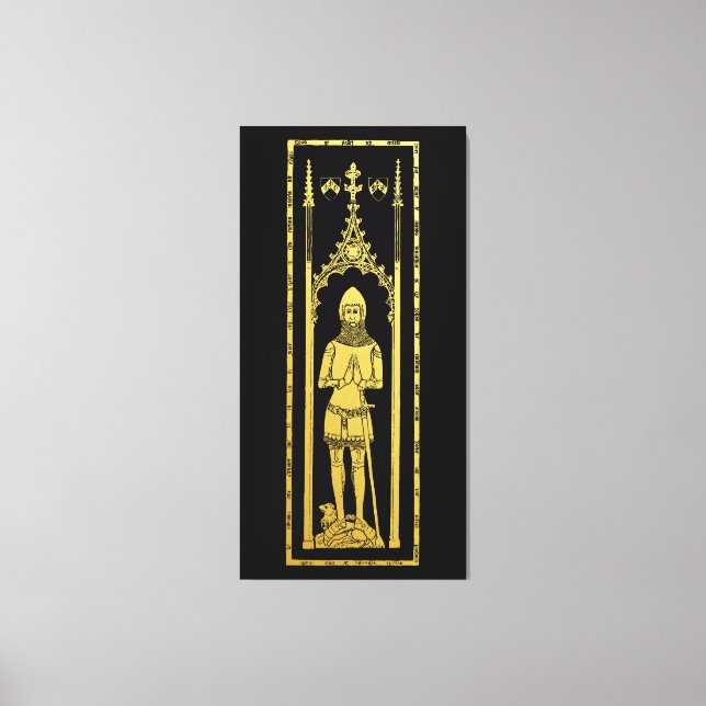 Impressão Em Tela Retrato medieval inglês 1355 John, Lord Cobham (Frente)