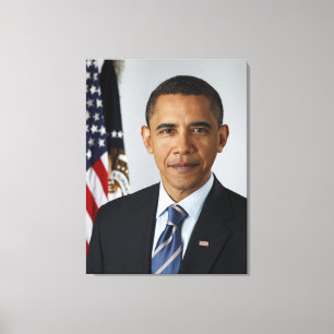Impressão Em Tela Retrato Oficial de Primeiro Mandato do Presidente 