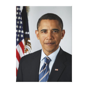 Impressão Em Tela Retrato Oficial de Primeiro Mandato do Presidente 