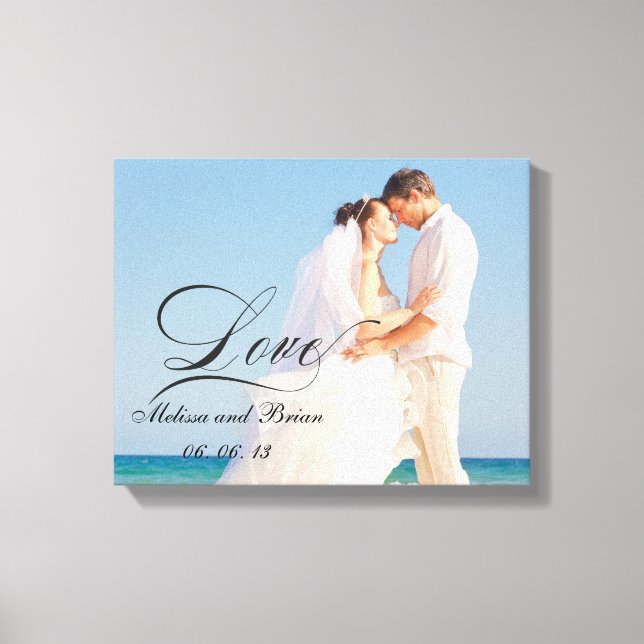 Impressão Em Tela Retrato personalizado de casamento por amor (Frente)