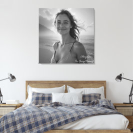 Impressão Em Tela Retrato Personalizado Dela – Presente de Foto Simp