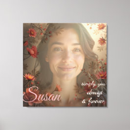 Impressão Em Tela Retrato Personalizado para Ela – Presente de Foto 