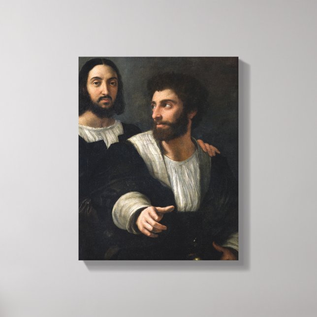 Impressão Em Tela Retrato próprio com um amigo (Frente)