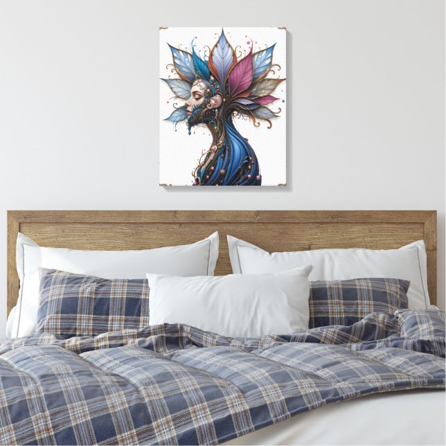 Impressão Em Tela Retrato surreal (Insitu(Quarto))