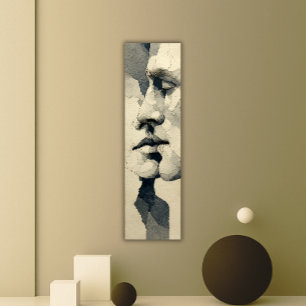 Impressão Em Tela Retrato Surrealista Moderno Laço Fragmentado