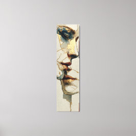 Impressão Em Tela Retrato Surrealista Moderno | Laço Fragmentado