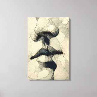 Impressão Em Tela Retrato Surrealista Moderno | Laço Fragmentado (de