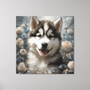 Impressão Em Tela Retratos da Raça do Cachorro Flor 7