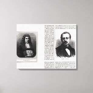 Impressão Em Tela Retratos de Denis Papin e de Etienne Lenoir