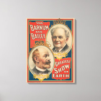 Impressão Em Tela Retratos De P.T. Barnum E J.A. Bailey