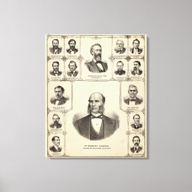 Impressão Em Tela Retratos de Robert Hunter, Aaron G Cloud (Frente)