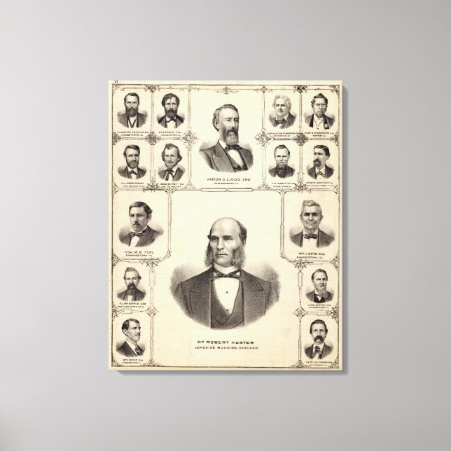 Impressão Em Tela Retratos de Robert Hunter, Aaron G Cloud (Frente)