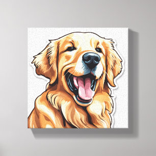 Impressão Em Tela Retriever Dourado 