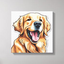 Impressão Em Tela Retriever Dourado