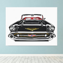 Impressão Em Tela Retro Vintage Classic Car Front Pop Art