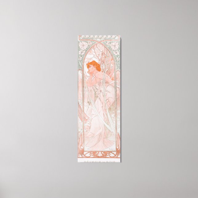 Impressão Em Tela Reverie du Soir (1899) apresentada por Alphonse Mu (Frente)