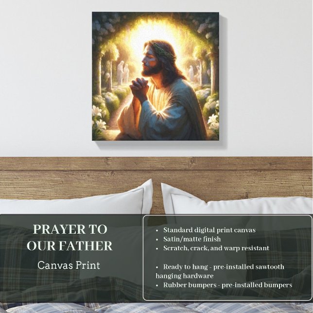 IMPRESSÃO EM TELA REZAR AO NOSSO PAI (Criador carregado)