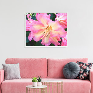Impressão Em Tela Rhododendron Bloom Grande Rosa