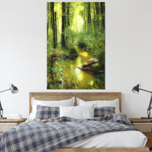 Impressão Em Tela RIACHO NOS BOSQUES Arte em Tela