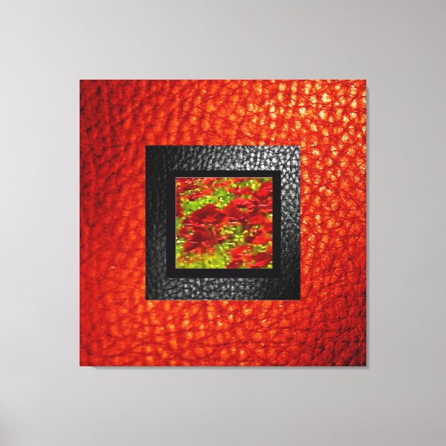 Impressão Em Tela Rich Faux Orange FL Leather Design 1 (Frente)