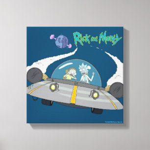 Impressão Em Tela RICK E MORTY™  Desembarque Em Navio Espacial