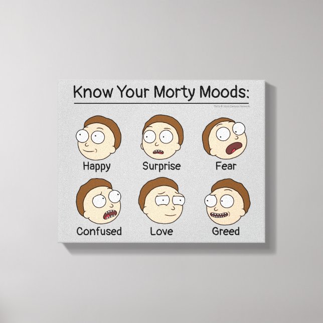 Impressão Em Tela RICK E MORTY™ | Morty's Moods (Frente)