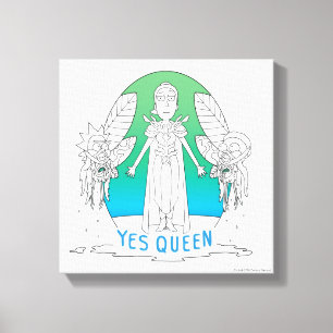 Impressão Em Tela RICK E MORTY™   Sim Rainha