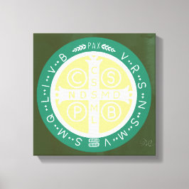 Impressão Em Tela Rico Benedictine Cross N.o 1 Verde