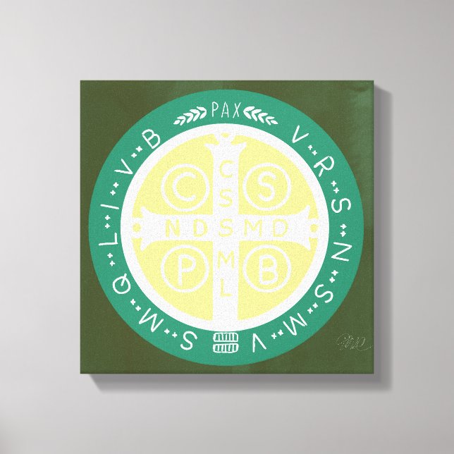 Impressão Em Tela Rico Benedictine Cross N.o 1 Verde (Frente)