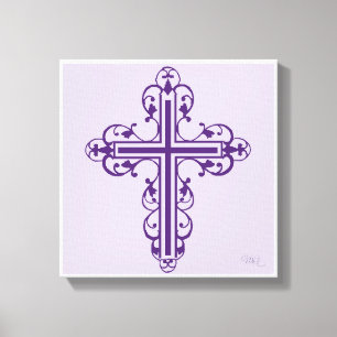 Impressão Em Tela Rico Cross N. º 7 Roxo