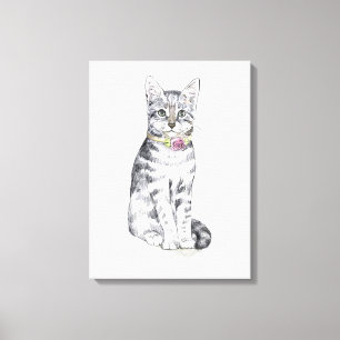 Impressão Em Tela Rico Tabby Cat 3