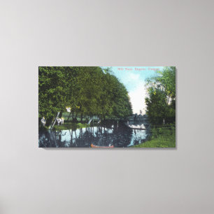 Impressão Em Tela Rio Cênico com Canoe SceneEugene, OR