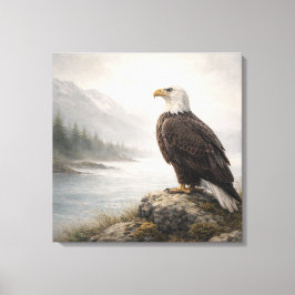 Impressão Em Tela Rio da Águia Americana Majestosa