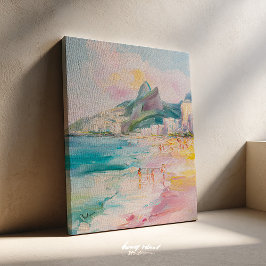 Impressão Em Tela Rio de Janeiro Brasil Pintura Tela