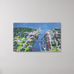 Impressão Em Tela Rio de Oswego, fechamentos, entrada de porto